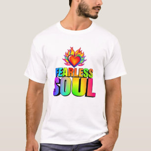大胆不敵な魂のアイコンTシャツ Tシャツ