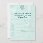 大胆不敵プールパーティー誕生日 招待状 (裏面)