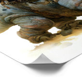 大胆不敵絵を描な戦士の小妖精や小人 ポスター (角)