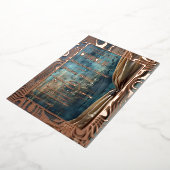 大胆 ドラマチック モダン  現代の箔押し招待状 箔招待状 (回転した状態)