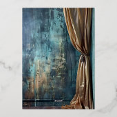 大胆 ドラマチック モダン  現代の箔押し招待状 箔招待状 (裏面)