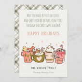 大胆 ユニーク コーヒー カフェイン入り 飲料 クリスマス (正面/裏面)