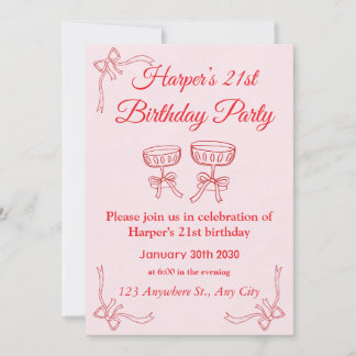 大胆 & 明るい：幾何学的な誕生日カード 招待状