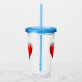 大脂肪光沢ハート形状 アクリルタンブラー (右)