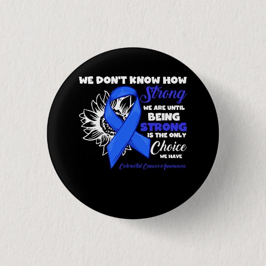 大腸がんの強さがOである 缶バッジ (正面)