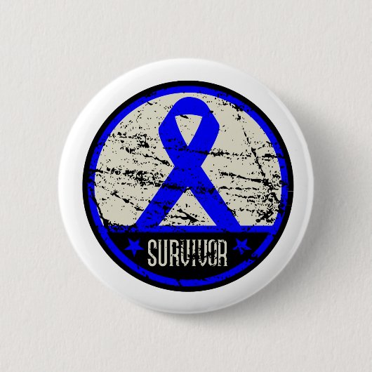 大腸がんを克服したMensヴィンテージ 缶バッジ (正面)