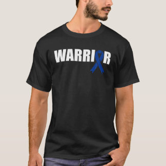 大腸がん戦士Tシャツダークブルー認識度R Tシャツ