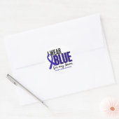 大腸がん私の母のための衣服ブルー10 ラウンドシール (封筒)