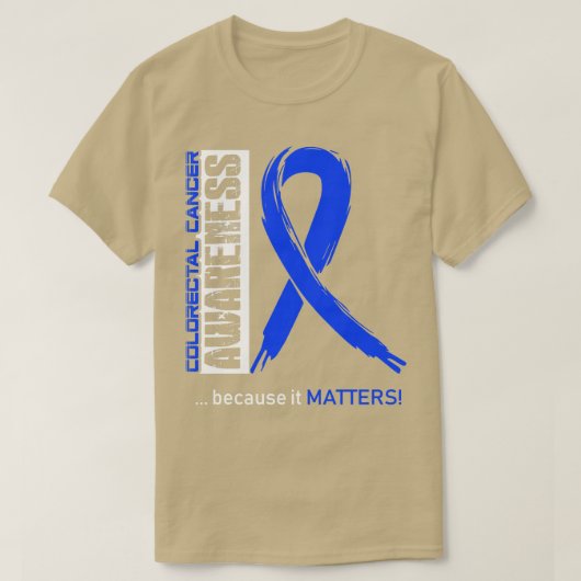 大腸がん認識度は~に重要である Tシャツ (デザイン正面)