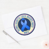 大腸がん認識度月丸シール ラウンドシール (封筒)