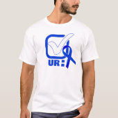 大腸をチェックしよう ブルーリボン Tシャツ (正面)