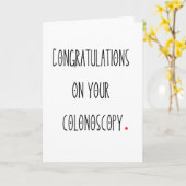 大腸内視鏡検査おめでとう 面白いカード カード (黄色い花)