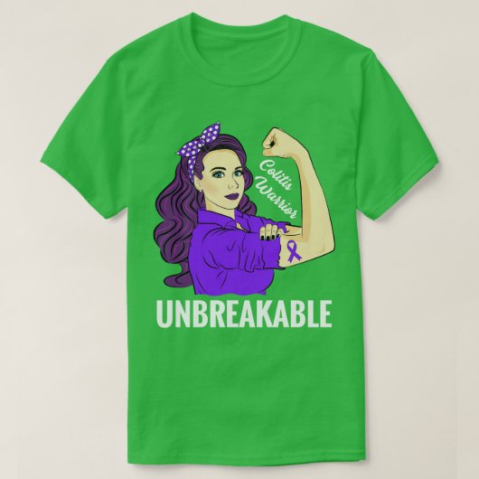 大腸炎認識度潰瘍性クロンズウォリアーウンブレア Tシャツ (デザイン正面)