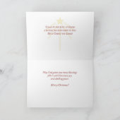 大臣と家族クリスマス恵みレッド、金ゴールド シーズンカード (内部)