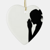 大臣を祈っている女性 セラミックオーナメント (右)