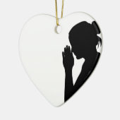 大臣を祈っている女性 セラミックオーナメント (左)