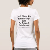 大臣ゲイは言います Tシャツ (裏面)