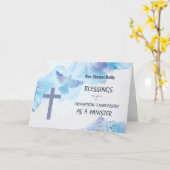 大臣叙任記念日恵み紫 カード (黄色い花)