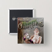 大臣正方形ボタンの蠍 缶バッジ (正面&裏面)