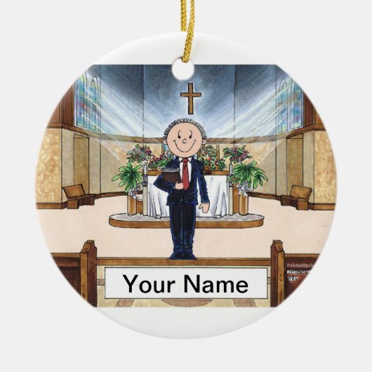 大臣 – 男性 セラミックオーナメント (正面)