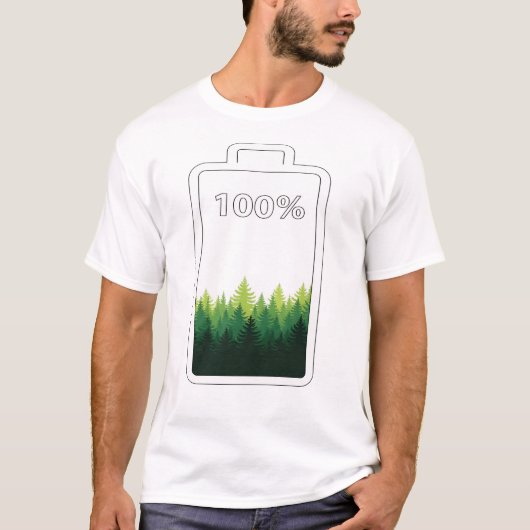 大自然の中で心をリフレッシュ Tシャツ (正面)