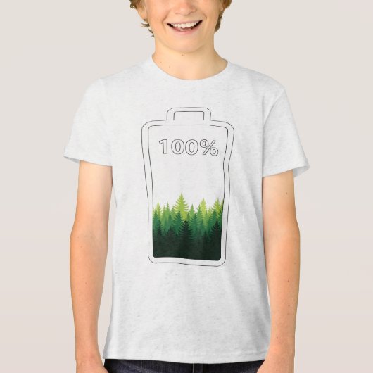 大自然の中で魂を充電しよう トライブレンドＴシャツ (正面)