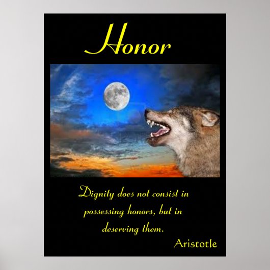 大自然の荒野の中で栄える名誉 ポスター (正面)