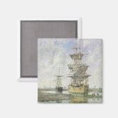 大船1879年(キャンバス上の油) マグネット (正面/裏面)