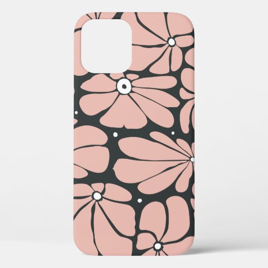 大花を様式化し、シームレスな花のパターン。 Case-Mate iPhoneケース (裏面)