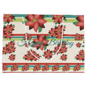 大花デザイナー誕生日ギフト – バッグ ラージペーパーバッグ (裏面)