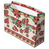 大花デザイナー誕生日ギフト – バッグ ラージペーパーバッグ (裏面アングル)