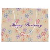 大花ハッピーバースデーギフトバッグ ラージペーパーバッグ (裏面)