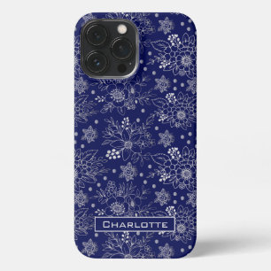 大花フローラシームレスパタパーソナライズされたーン iPhone 13 PRO MAXケース