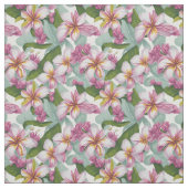 大花柄プルメリア花 ファブリック (見本)