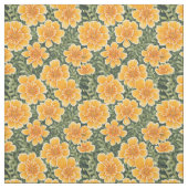 大花柄マリゴールド花 ファブリック (見本)