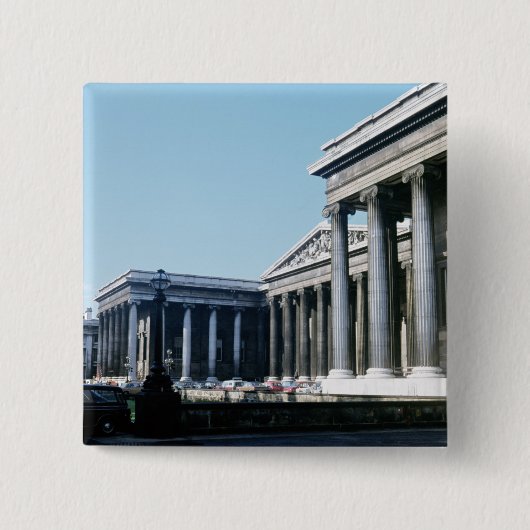 大英博物館の南に前部 缶バッジ (正面)