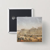 大英博物館、c.1862 (色のlitho) 缶バッジ (正面&裏面)