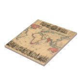 大英帝国を示す世界地図 タイル (側面)