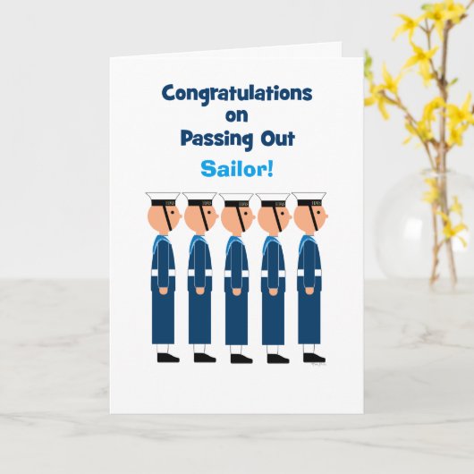 大英海軍大学おめでとうございます カード (黄色い花)