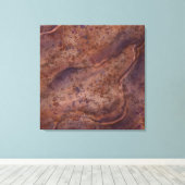 大茶色の大理石ウォールアートデコール キャンバスプリント (インサイチュ (ウッドフロア))