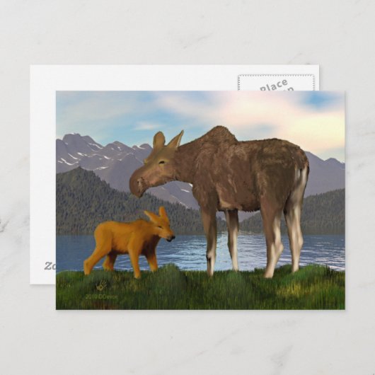 大草原のカモシカ ポストカード (正面/裏面)