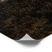 大草原の炎の列に乗るカウボーイ ポスター (角)