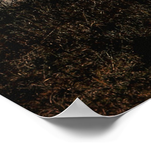 大草原の炎の列に乗るカウボーイ ポスター (角)