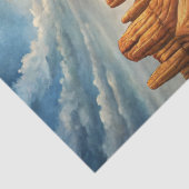 大草原の西の西の古い木製のカート 薄葉紙 (詳細)