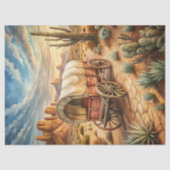 大草原の西の西の古い木製のカート 薄葉紙 (正面)