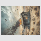 大草原の西の野生の西の小さな木造住宅 薄葉紙 (正面)