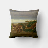 大草原の鹿（ウィリアム・ホルブルック・ヒゲ） クッション (裏面)