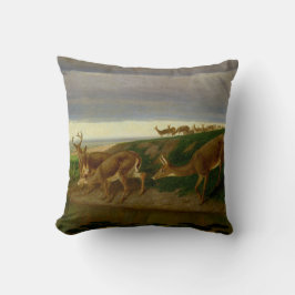 大草原の鹿（ウィリアム・ホルブルック・ヒゲ） クッション