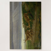 大草原の鹿（ウィリアム・ホルブルック・ヒゲ） ジグソーパズル (縦)