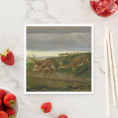 大草原の鹿（ウィリアム・ホルブルック・ヒゲ） スタンダードランチョンナプキン (インサイチュ)